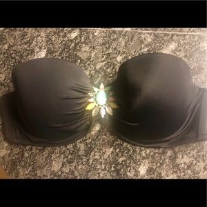 Victoria Secret Bandeau Bikini Top Jewel Pendant